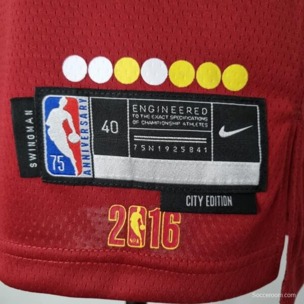 2022 Cleveland Cavaliers Irving#2 Urban Edition Red NBA Jersey - Image 5