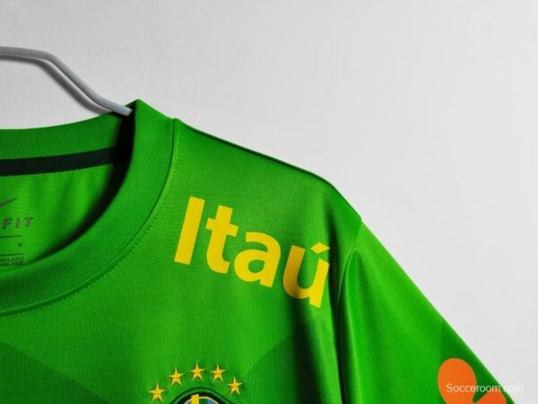 Retro 2020 Brazil Green Training Jersey - Image 7