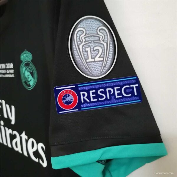 Retro 17/18 Real Madrid Away Soccer Jersey With Full Patch - Image 8