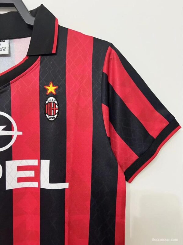 Retro 95/96AC Milan Home Soccer Jersey - Image 2
