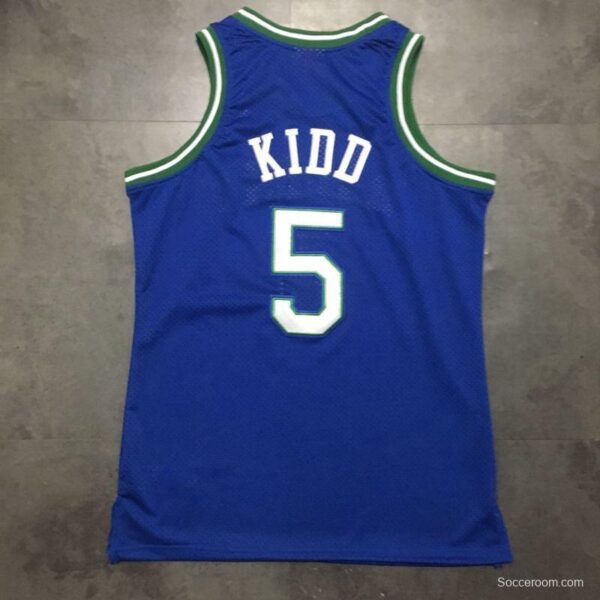 Men's Jason Kidd Blue Retro Classic Team Jersey - Image 5