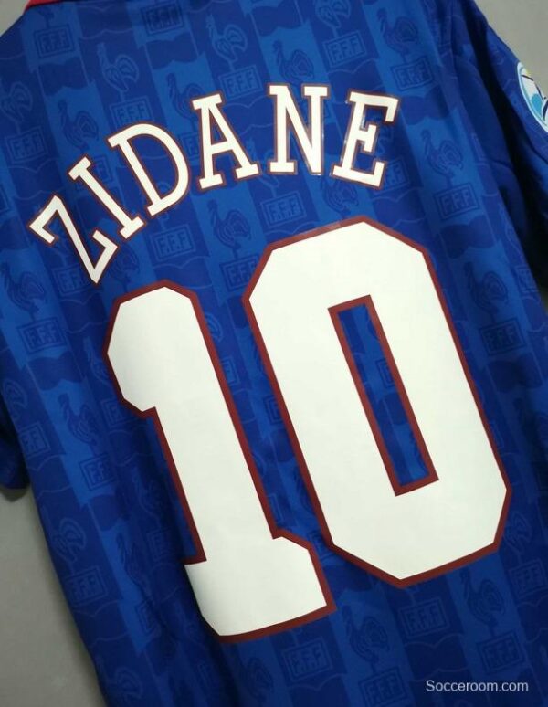 Retro 1996 France Home Jersey With EURO 1996 Patch - Image 6