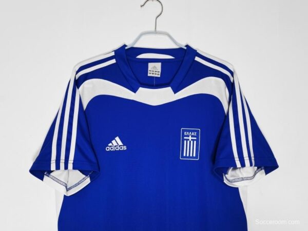 Retro 2004 Greece Home Soccer Jersey - Image 10