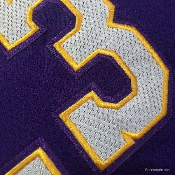 Men's LeBron James Purple Retro Classic Team Jersey - Image 4