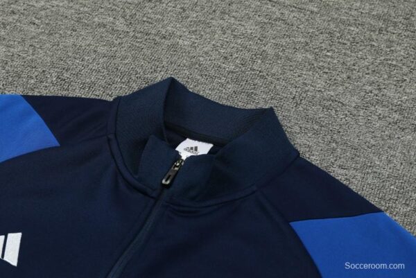23/24 Adidas Black Blue Full Zipper Jacket+Pants - Image 4