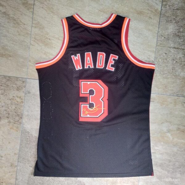 Men's Dwyane Wade Black Retro Classic Team Jersey - Image 5