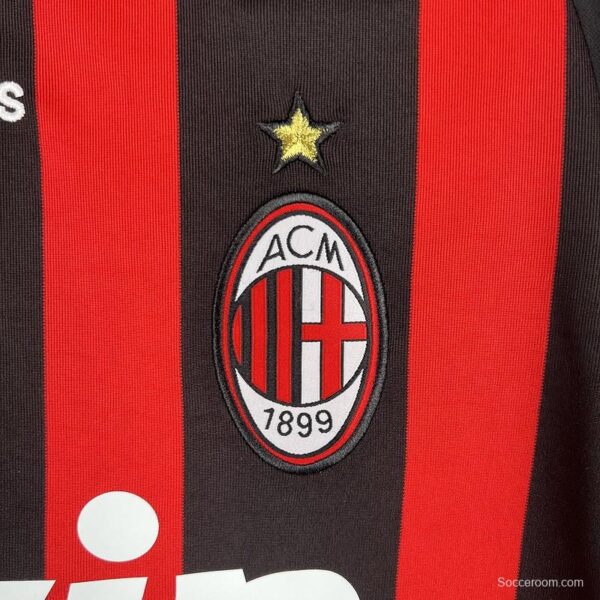 Retro 08/09 AC Milan Home Long Sleeve Jersey - Image 9