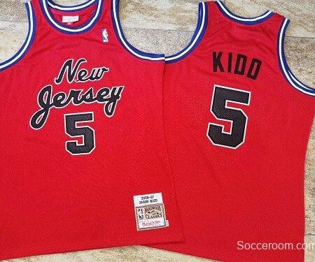 Men's Jason Kidd Red Retro Classic Team Jersey