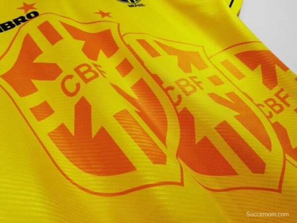 Retro 1993/94 Brazil Home Soccer Jersey - Image 4