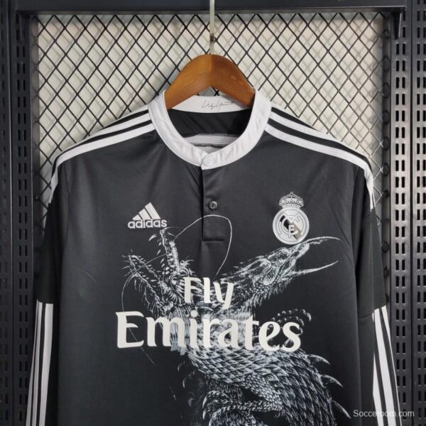 Retro 14/15 Real Madrid Third Black Dragon Long Jersey - Image 8