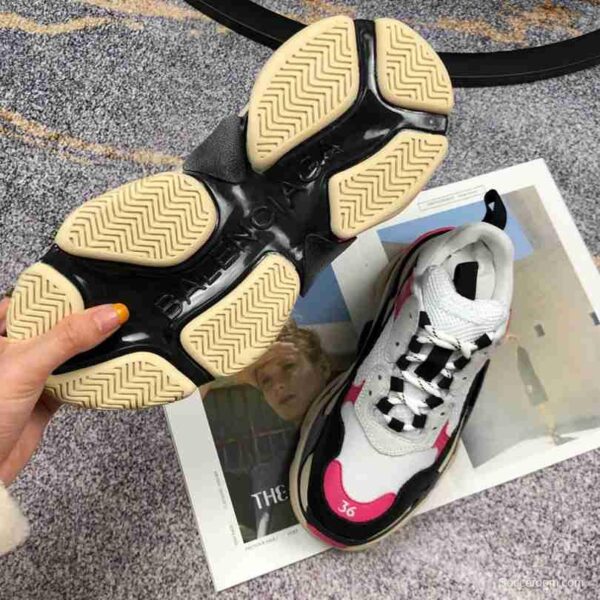 Men Balenciaga Triple-S Sneaker White/Black/Purple - Image 2
