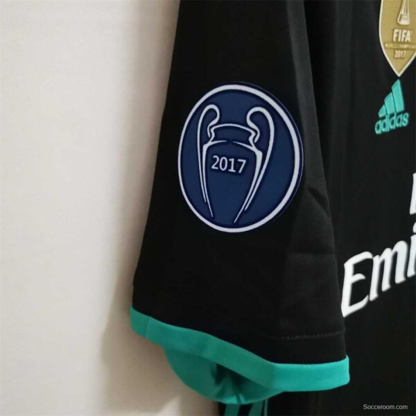 Retro 17/18 Real Madrid Away Soccer Jersey With Full Patch - Image 13