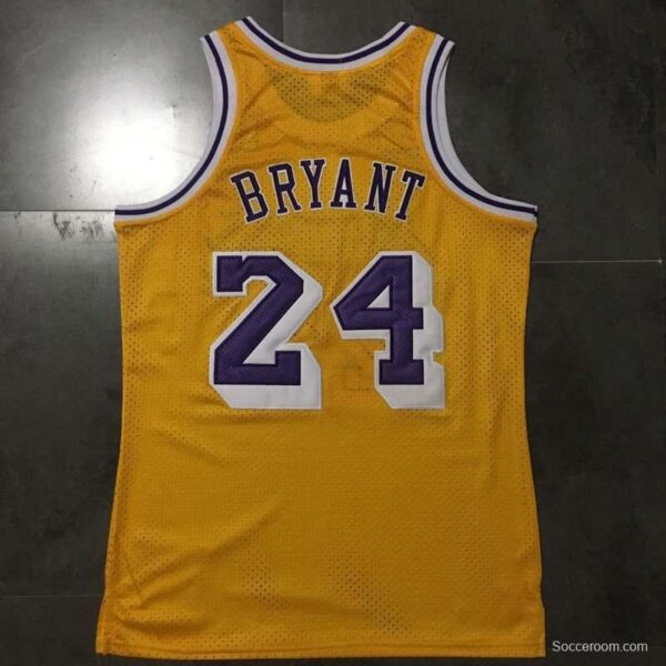 Men's Kobe Bryant Yellow Retro Classic Team Jersey - Image 3