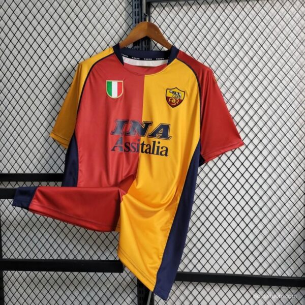 Retro 01/02 Roma Home European Jersey - Image 7