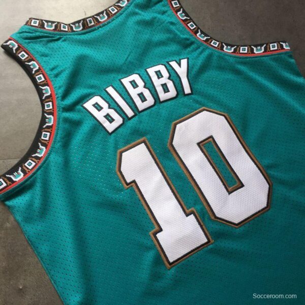 Men's Mike Bibby Green Retro Classic Team Jersey - Image 9