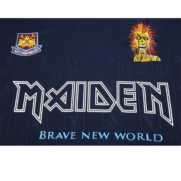 Retro 99/01 West Ham X Iron Maiden Home - Image 8