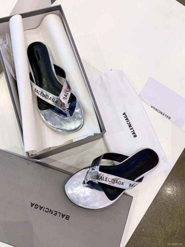 3 Color Men/Women Balenciaga Slipper White/Black/Silver - Image 30