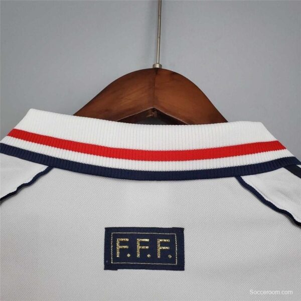 Retro 1998 France Away White Soccer Jersey - Image 10