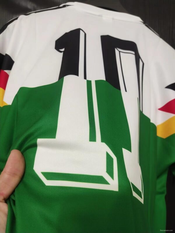 Retro1990 Germany Home With Mash-up Strip green Jersey - Image 3