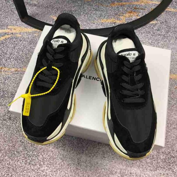 Men Balenciaga Triple-S 2 Yellow Black Sneaker - Image 6