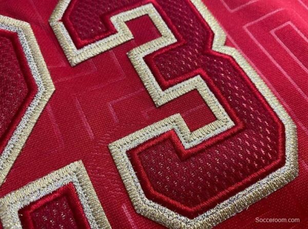 Men's Michael Jordan Red Retro Classic Team Jersey - Image 7