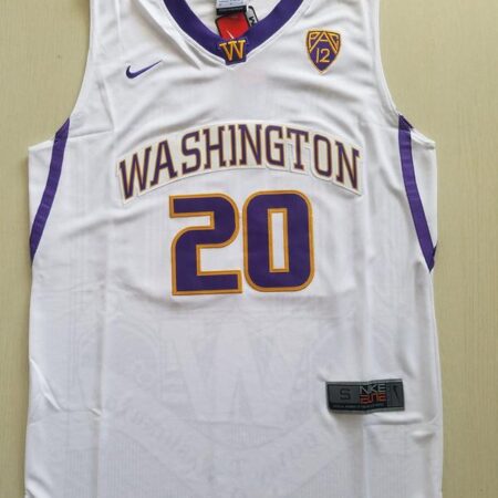 Markelle Fultz 20 Washington College White Basketball Jersey