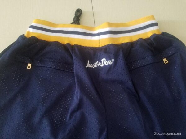 Michigan State College Navy Blue Basketball Shorts - Image 4