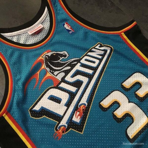 Men's Grant Hill Blue Retro Classic Team Jersey - Image 9