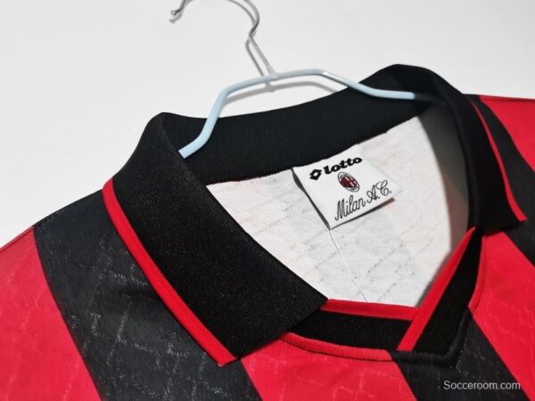Retro 1995/96 AC Milan Home Soccer Jersey - Image 7