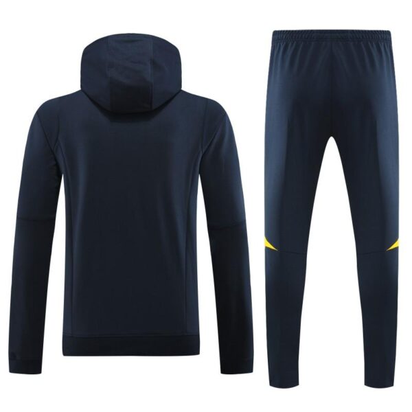 23/24 Real Madrid Navy Hoodie Half Zipper Jacket+ Pants - Image 7