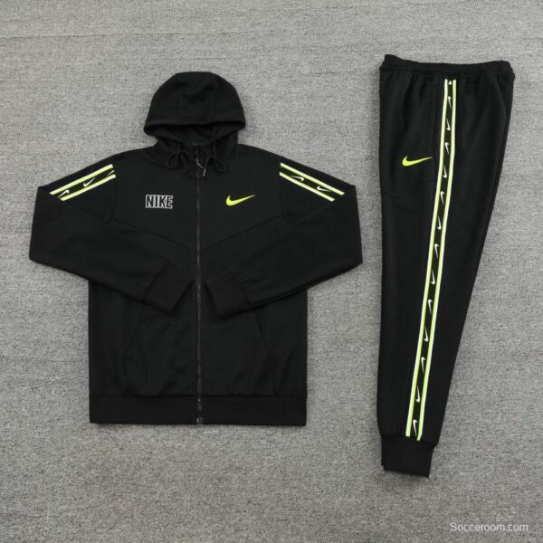 23/24 NIKE Black/Green Full Zipper Hooide Jacket+Pants - Image 23
