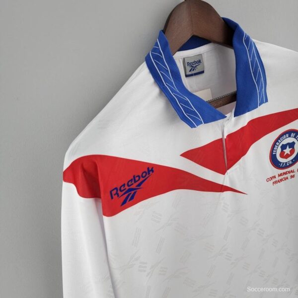 Retro Long Sleeve Chile 1998 Away Soccer Jersey - Image 5