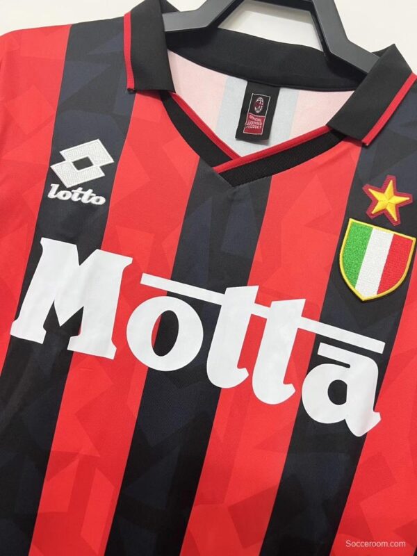 Retro 93/94 AC Milan Home Soccer Jersey - Image 4
