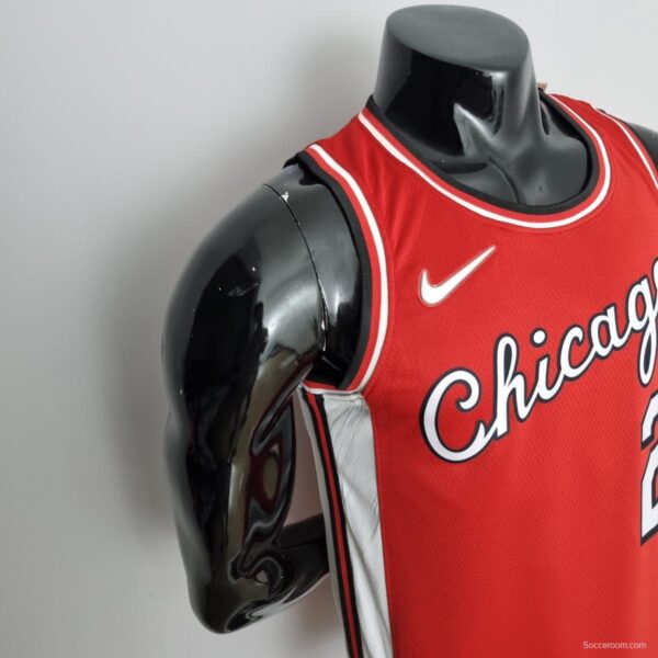 75th Anniversary 2022 Season Chicago Bulls BALL #2 City Edition Red NBA Jersey - Image 5