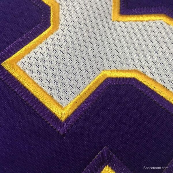 Men's LeBron James Purple Retro Classic Team Jersey - Image 7