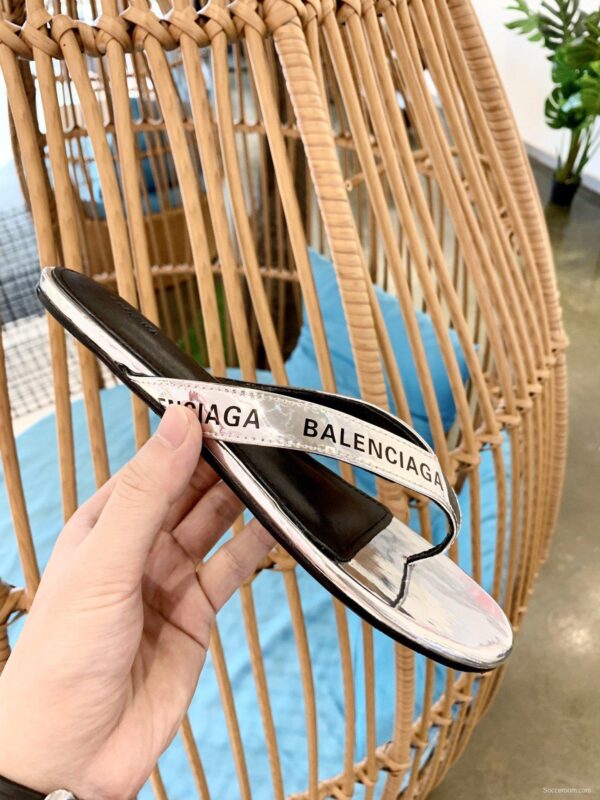 3 Color Men/Women Balenciaga Slipper White/Black/Silver - Image 9