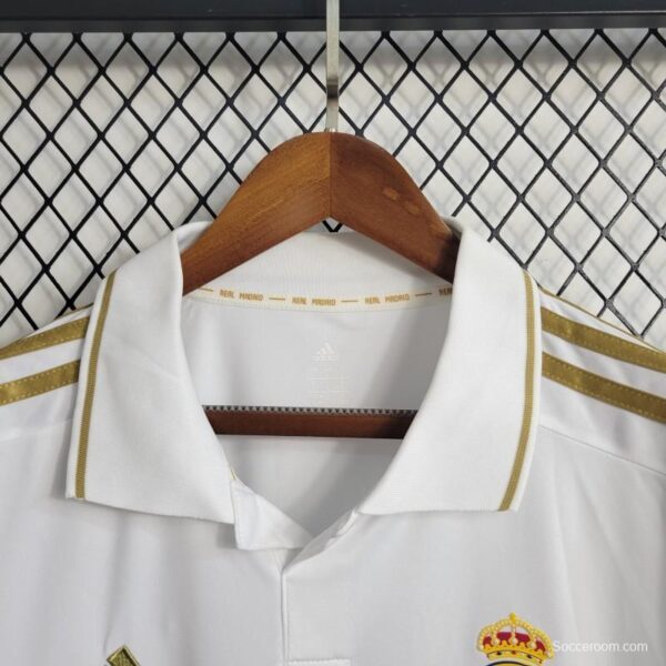 Retro Real Madrid 11/12 Long Sleeve Home Jersey - Image 6