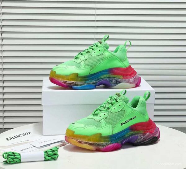 Men/Women Balenciaga Triple S MutiColor Clear Sole Green Sneaker Item 6380400 - Image 8