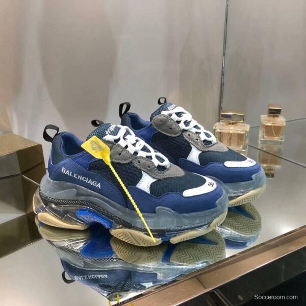 Men/Women Balenciaga Triple S Sneaker Navy - Image 4