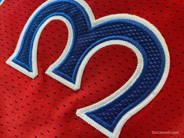 Men's Allen Iverson Red Retro Classic Team Jersey - Image 10
