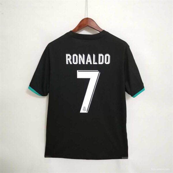 Retro 17/18 Real Madrid Away Soccer Jersey With Full Patch - Image 4