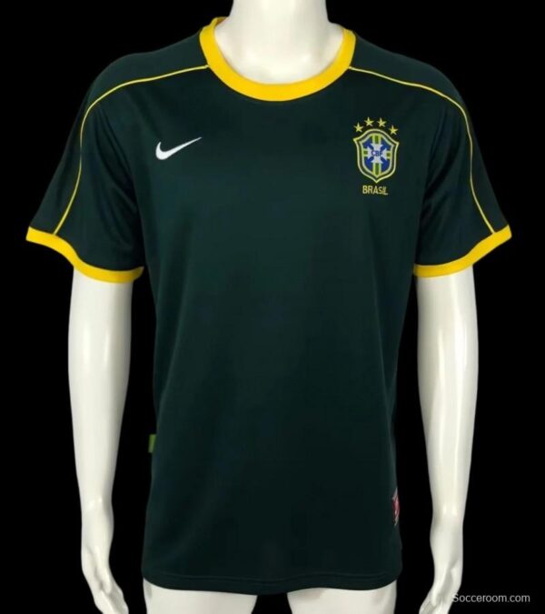 Retro 1998 Brazil Green Goalkeeper Jersey - Image 5