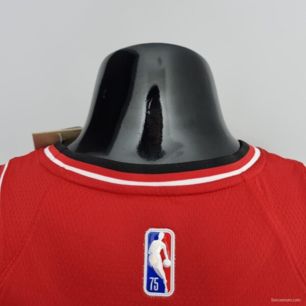 75th Anniversary 2022 Season Chicago Bulls BALL #2 City Edition Red NBA Jersey - Image 2