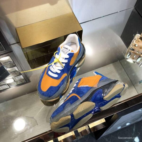 Men/Women Balenciaga Triple S 2.0 Sneaker Blue/Orange - Image 3