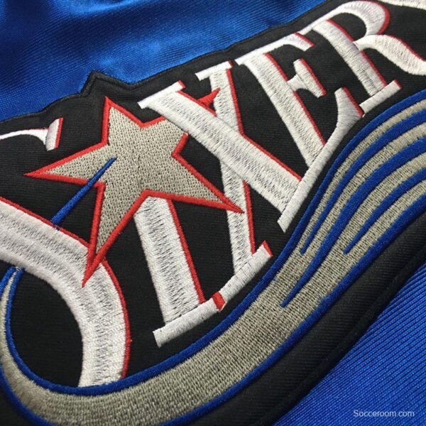 Men's Allen Iverson Blue Retro Classic Team Jersey - Image 3
