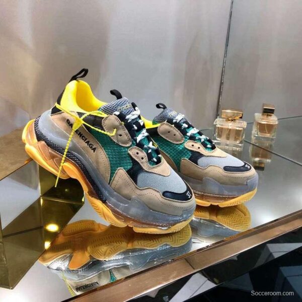 Men/Women Balenciaga Triple S MutiColor Clear Sole Khaki/Green Item Sneaker 6380380 - Image 7