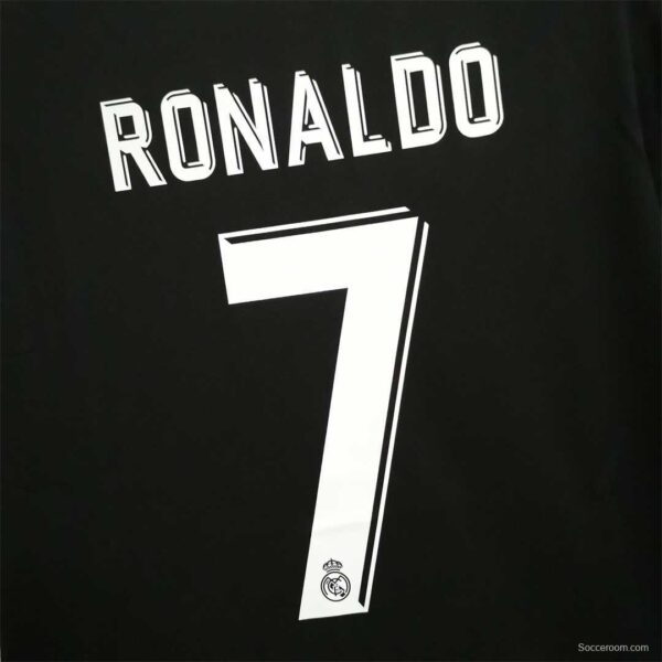 Retro 17/18 Real Madrid Away Soccer Jersey With Full Patch - Image 2