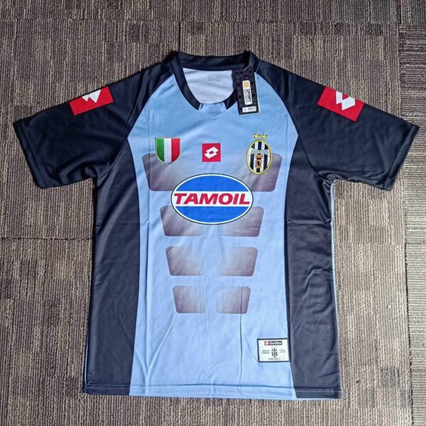 Retro 02/03 Juventus Goalkeeper Blue Jersey Worn By Buffon - Image 8