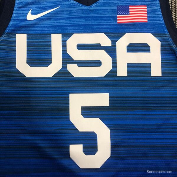 Thai Version Men's Zach LaVine Navy USA Basketball Player Jersey - Image 9