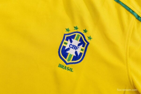 Retro 1998 Brazil Home Soccer Jersey - Image 4